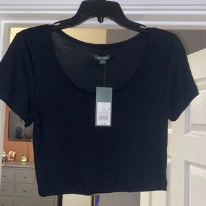 Cute black crop top
